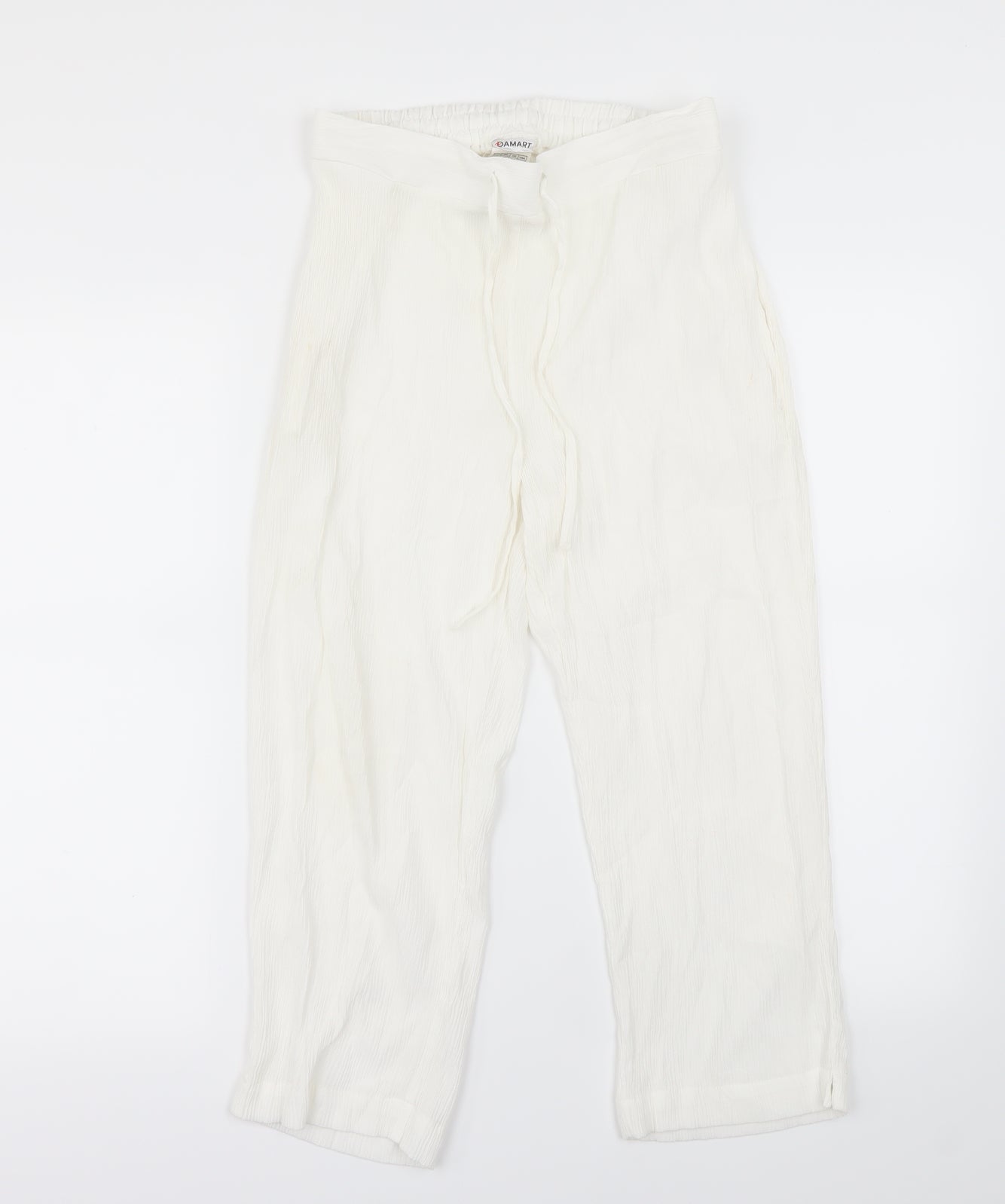 Womens UK Size 14 Damart Regular Fit  White Trousers
