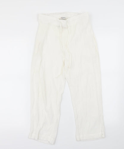 Womens UK Size 14 Damart Regular Fit  White Trousers