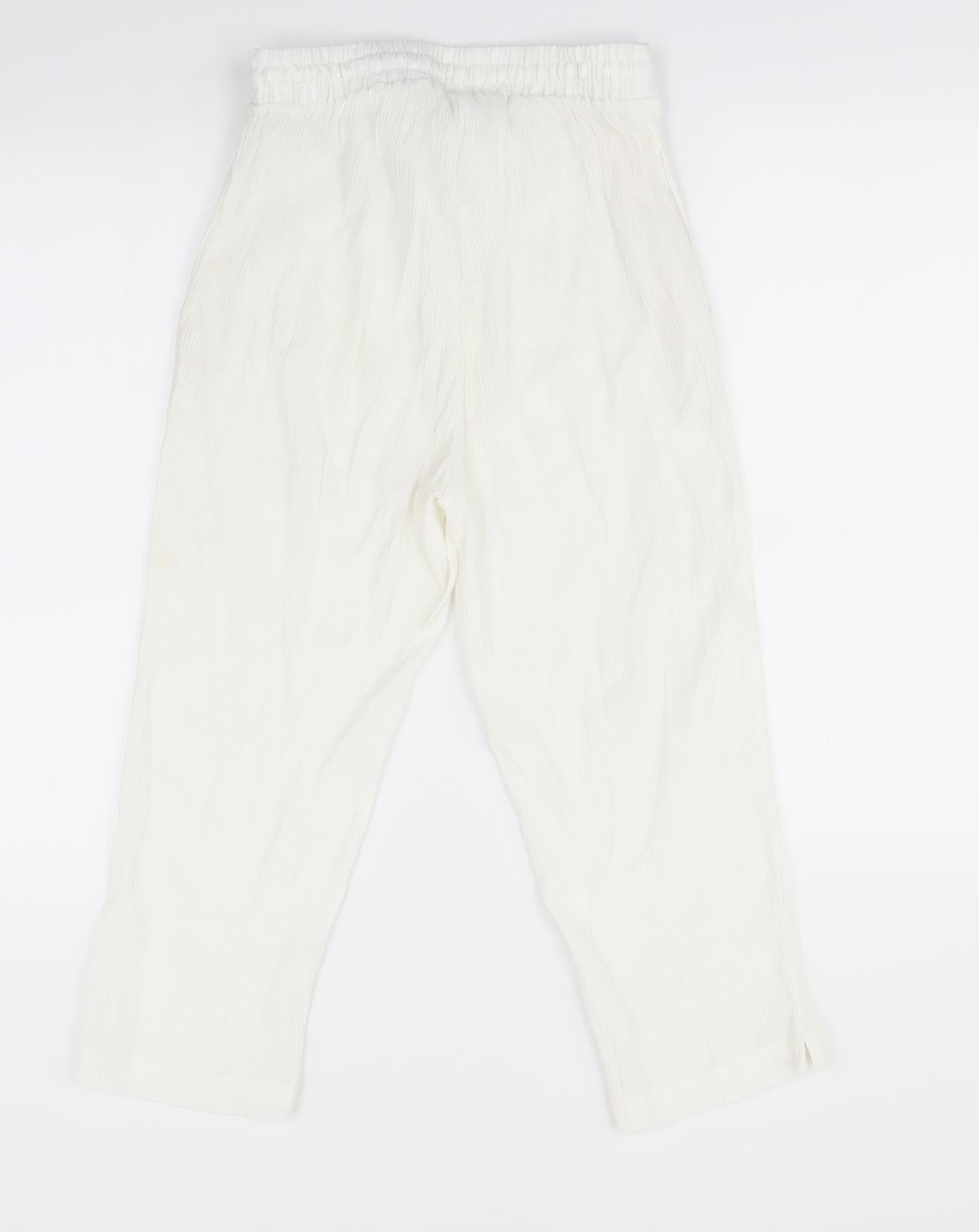 Womens UK Size 14 Damart Regular Fit  White Trousers