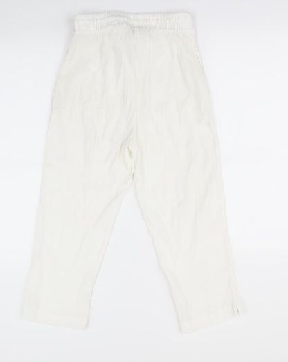 Womens UK Size 14 Damart Regular Fit  White Trousers