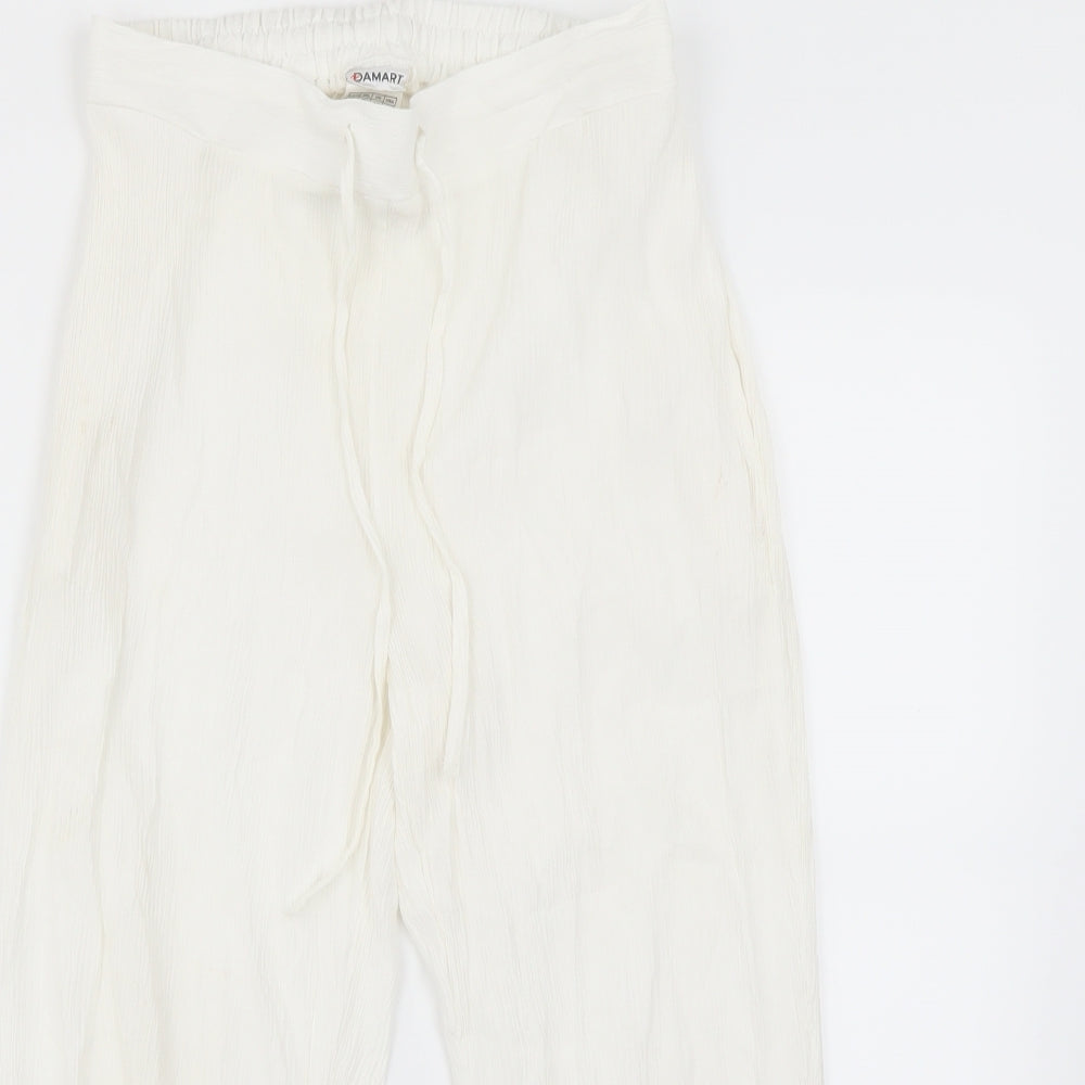 Womens UK Size 14 Damart Regular Fit  White Trousers