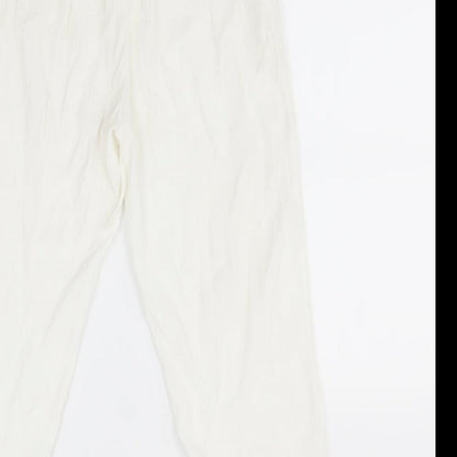 Womens UK Size 14 Damart Regular Fit  White Trousers