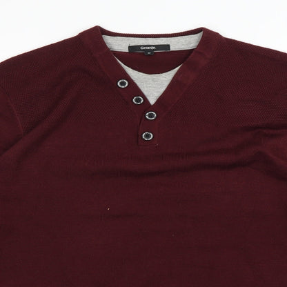 George Mens Red   Pullover Jumper Size M