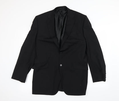 Mens UK Size L Preworn Regular Black Suit 3 Piece
