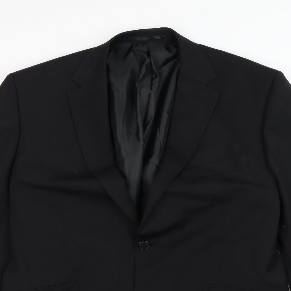 Mens UK Size L Preworn Regular Black Suit 3 Piece
