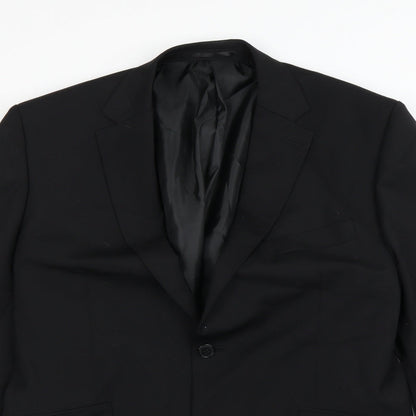 Mens UK Size L Preworn Regular Black Suit 3 Piece