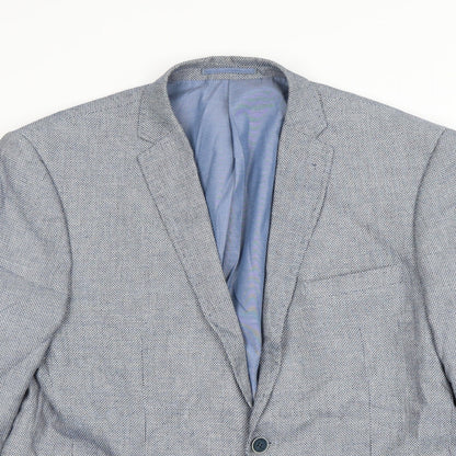 Preworn Mens Blue Argyle/Diamond  Jacket Blazer Size L