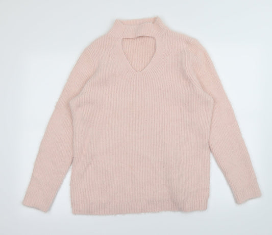Peacocks Womens Pink   Pullover Jumper Size L