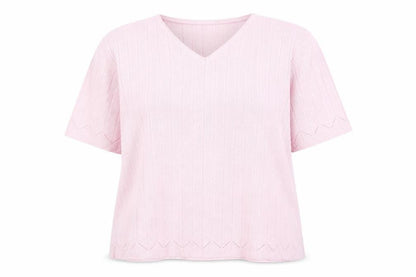 Womens UK Size 14 Preworn Pink Basic T-Shirt