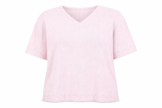 Womens UK Size 14 Preworn Pink Basic T-Shirt