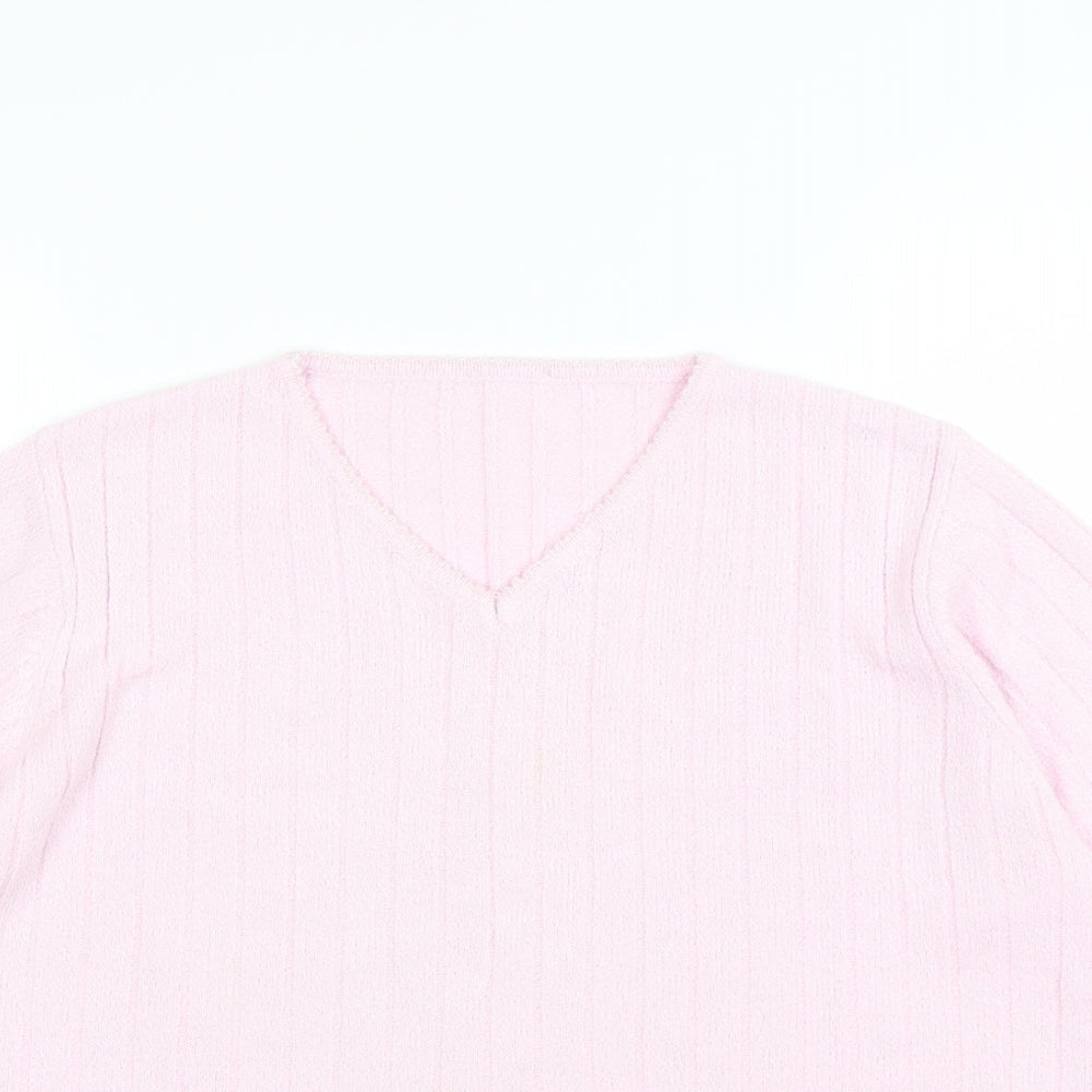 Womens UK Size 14 Preworn Pink Basic T-Shirt
