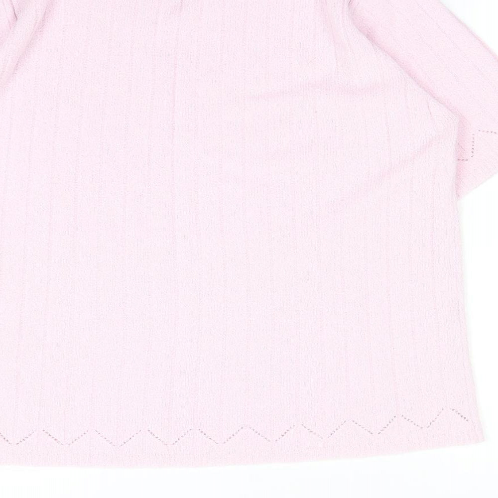 Womens UK Size 14 Preworn Pink Basic T-Shirt