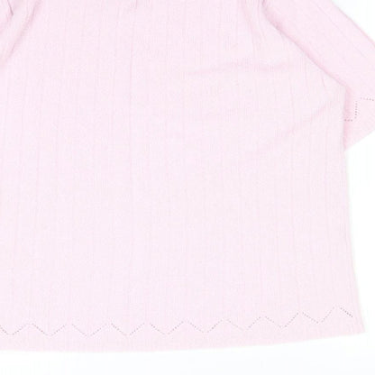 Womens UK Size 14 Preworn Pink Basic T-Shirt
