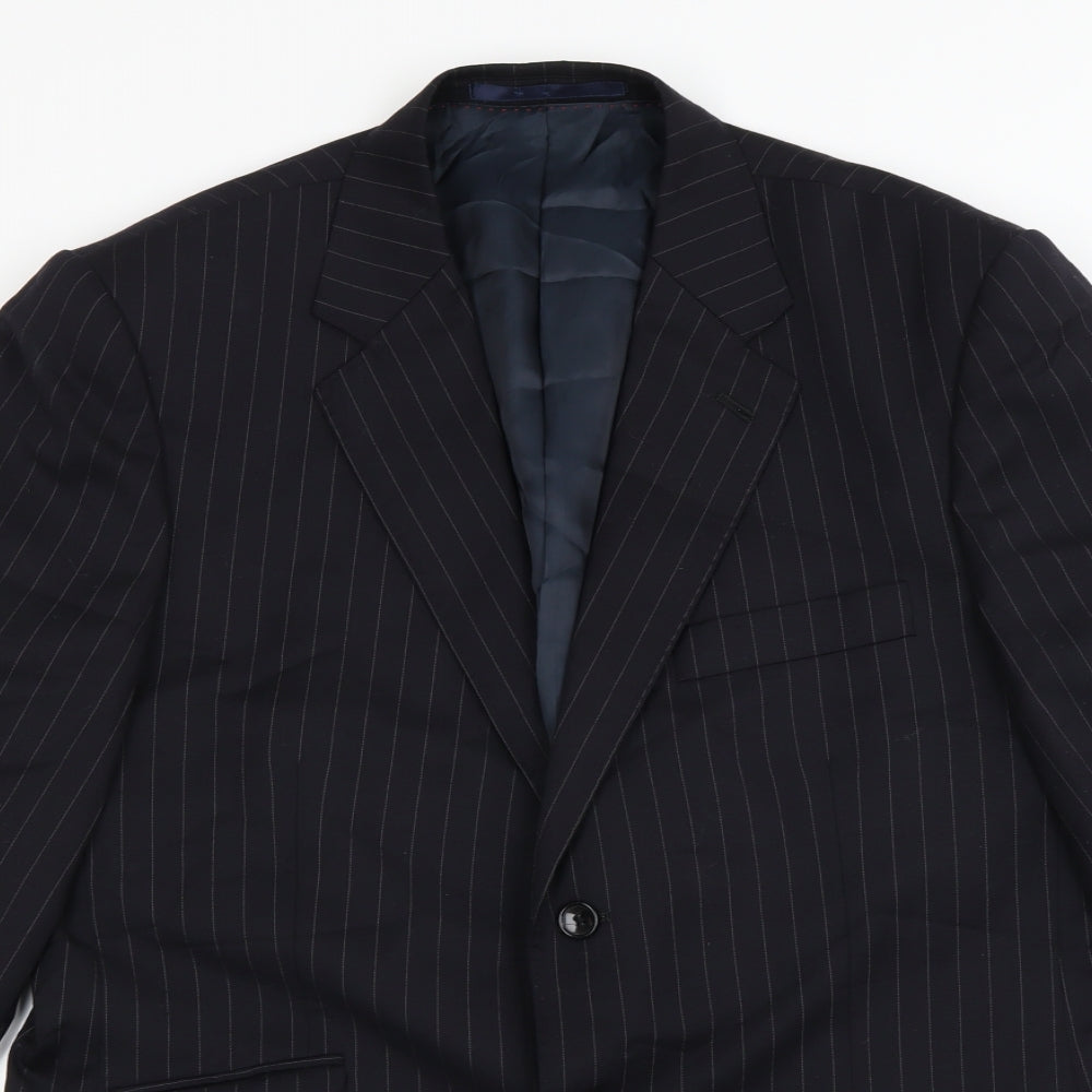 Mens UK Size L Preworn Regular Black Suit Jacket