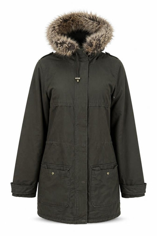 Womens UK Size 8 Dorothy Perkins Green Rain Coat
