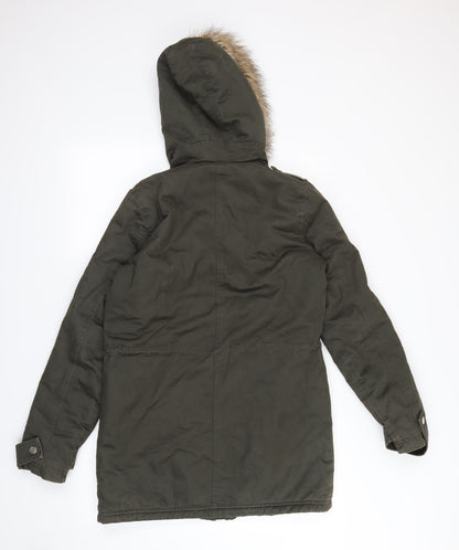 Womens UK Size 8 Dorothy Perkins Green Rain Coat
