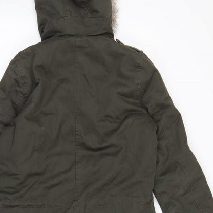 Womens UK Size 8 Dorothy Perkins Green Rain Coat