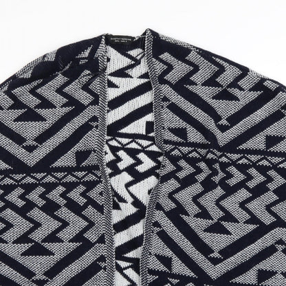 Dorothy Perkins Womens Blue Geometric  Cape Jumper Size S