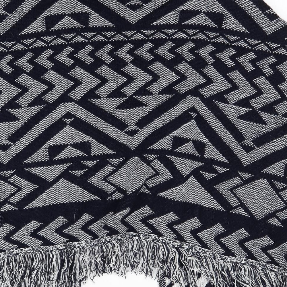 Dorothy Perkins Womens Blue Geometric  Cape Jumper Size S