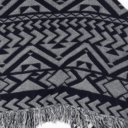 Dorothy Perkins Womens Blue Geometric  Cape Jumper Size S