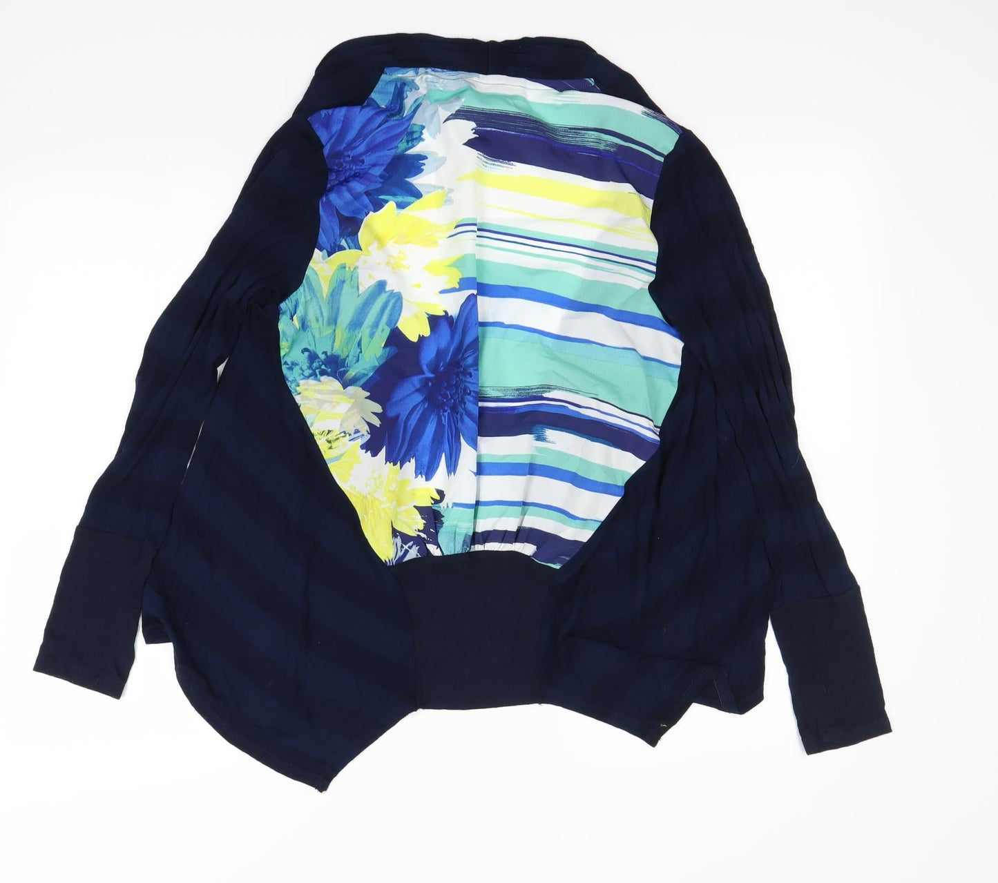 Per Una Womens Blue Floral  Cardigan Jumper Size 10