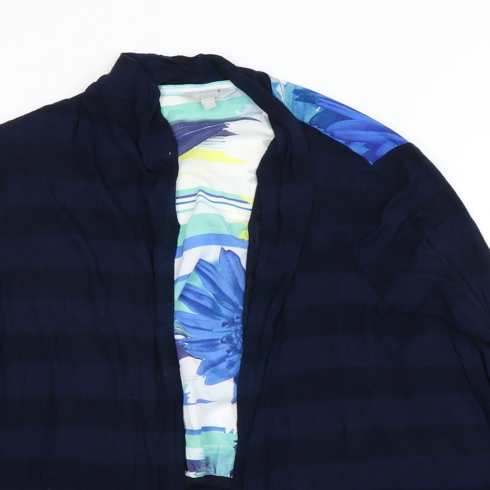 Per Una Womens Blue Floral  Cardigan Jumper Size 10