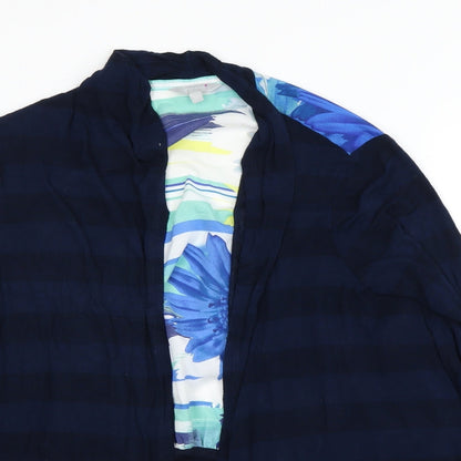 Per Una Womens Blue Floral  Cardigan Jumper Size 10