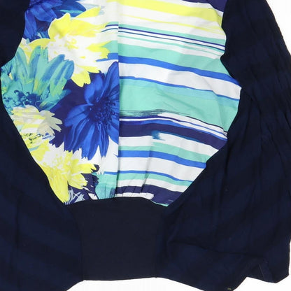 Per Una Womens Blue Floral  Cardigan Jumper Size 10