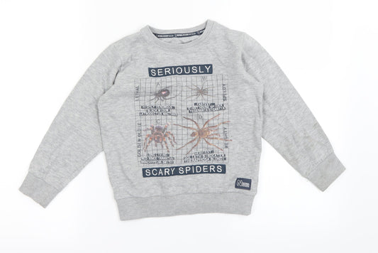 M&S Boys Grey   Pullover Jumper Size 4-5 Years