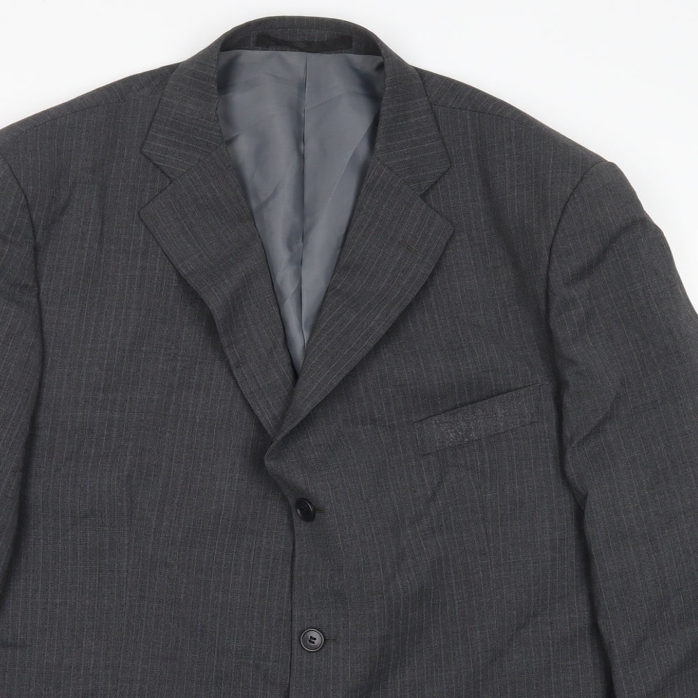 Mens UK Size 46 Impressions Regular Grey Suit Jacket