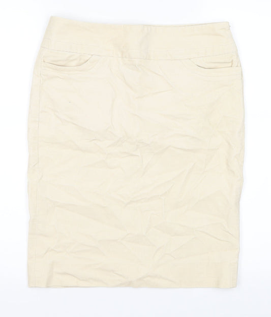 Gap Womens Ivory  Corduroy A-Line Skirt Size 4
