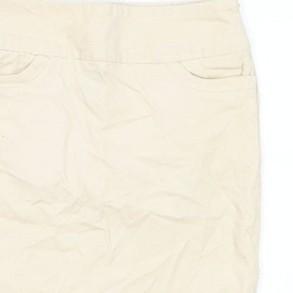 Gap Womens Ivory  Corduroy A-Line Skirt Size 4