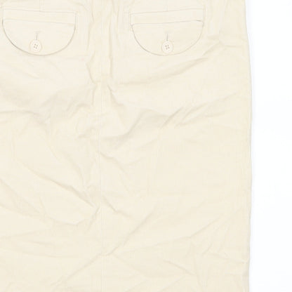 Gap Womens Ivory  Corduroy A-Line Skirt Size 4
