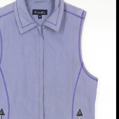 Casual & Co Womens Purple   Jacket Waistcoat Size XS