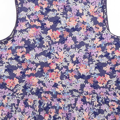 Per Una Womens Purple Floral  Basic Tank Size 12