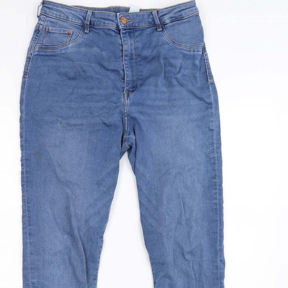 &Denim Womens Blue  Denim Skinny Jeans Size M L32 in