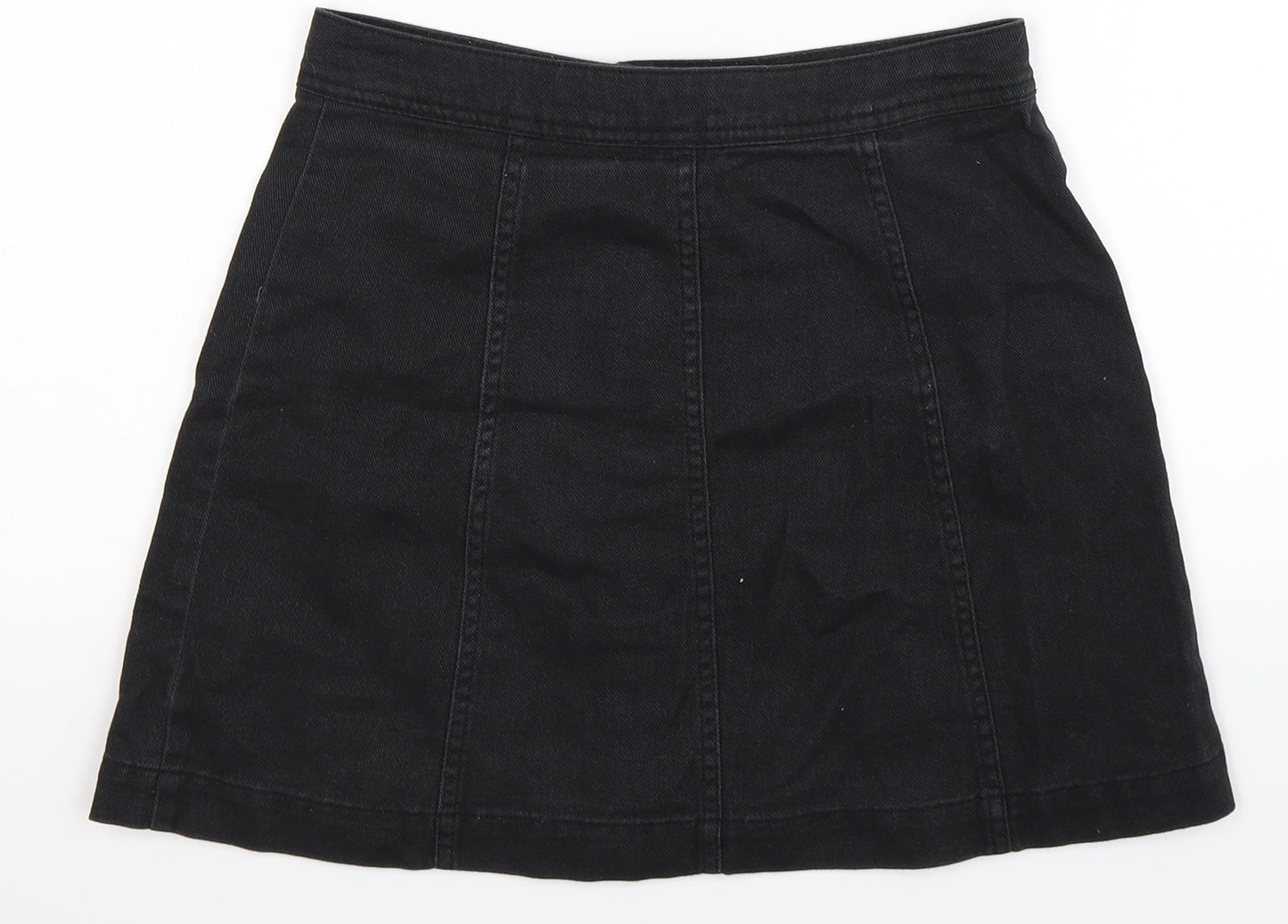 Divided Womens Black  Denim A-Line Skirt Size 8