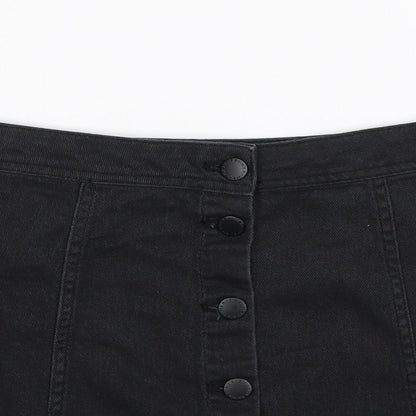 Divided Womens Black  Denim A-Line Skirt Size 8