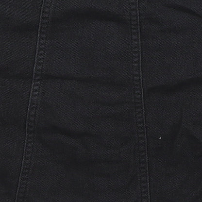 Divided Womens Black  Denim A-Line Skirt Size 8