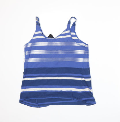 Womens UK Size 8 Topshop Blue Basic Tank
