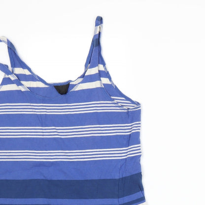 Womens UK Size 8 Topshop Blue Basic Tank