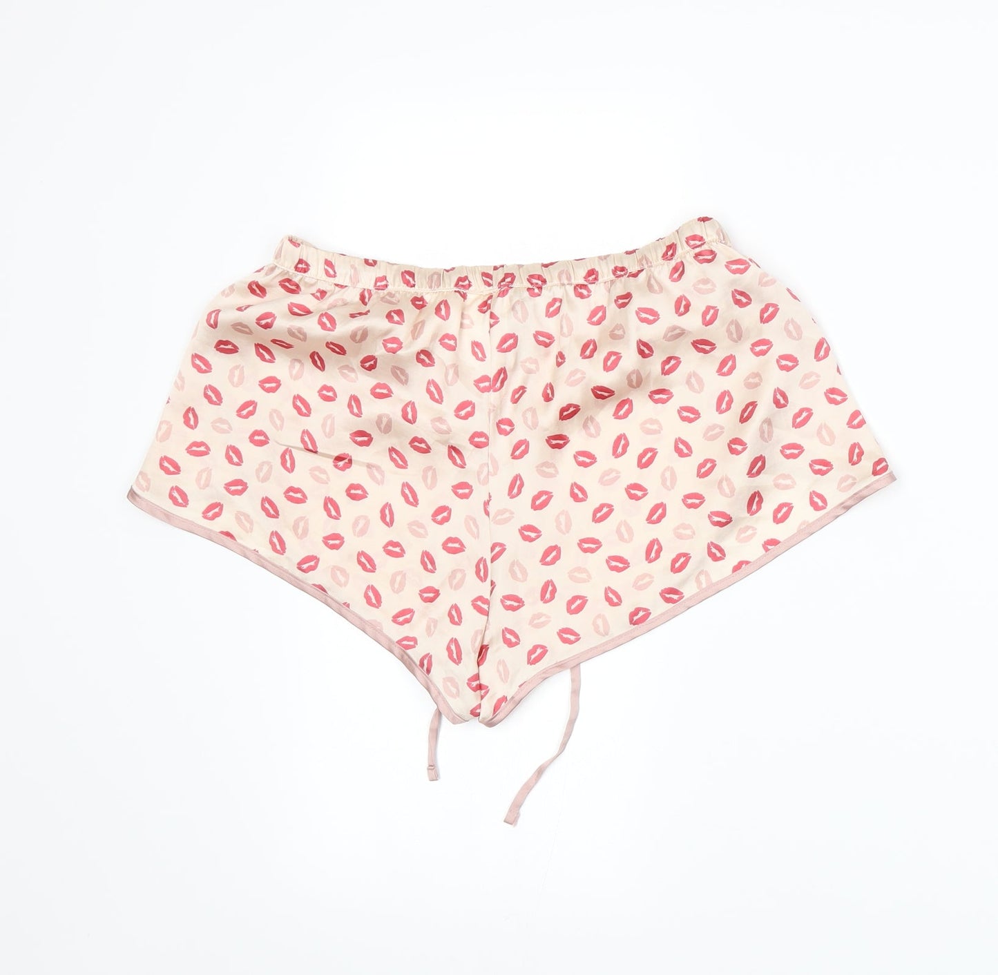 H&M Womens Beige Spotted  Hot Pants Shorts Size S