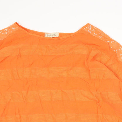 Penella Womens Orange   Basic T-Shirt Size S
