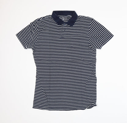 Cedar Wood State Mens Blue Spotted   Polo Size S