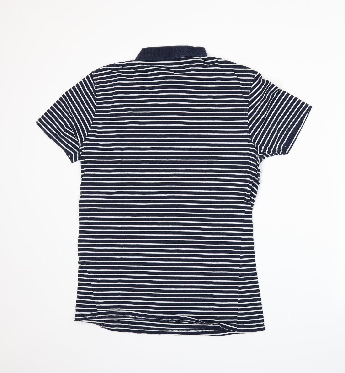 Cedar Wood State Mens Blue Spotted   Polo Size S