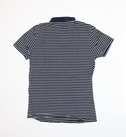 Cedar Wood State Mens Blue Spotted   Polo Size S