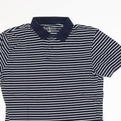 Cedar Wood State Mens Blue Spotted   Polo Size S