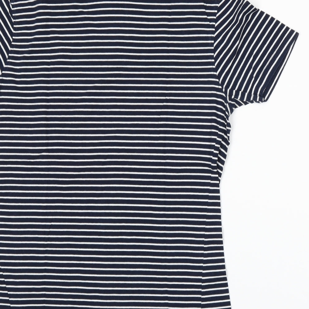 Cedar Wood State Mens Blue Spotted   Polo Size S