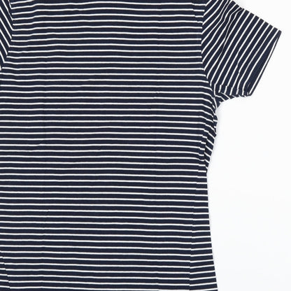 Cedar Wood State Mens Blue Spotted   Polo Size S