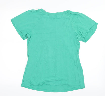 Womens UK Size 8 Marks and Spencer Green Basic T-Shirt